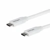 USB kabelis StarTech USB-C – USB-C 2 m baltas (USB2C5C2MW)