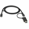 USB kabelis StarTech USB-A + USB-C - USB-C 1 m Juodas (USBCCADP)