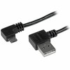 USB kabelis StarTech USB-A - mikroUSB Juodieji (USB2UB2RA2M)