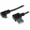 USB kabelis StarTech USB-A - mikroUSB Juodieji (USB2UB2RA2M)