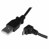 USB kabelis StarTech USB-A - mikroUSB 2 m juodasis (USBUB2MD)