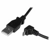 USB kabelis StarTech USB-A - mikroUSB 2 m juodasis (USBUB2MD)