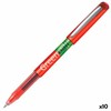 Pilot Pen Karžygio Ženklas Roller Pilot Žalias-BALL 0,7 mm Raudona Perdirbtas 10 vnt.