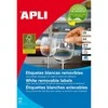 Lipnios etiketės Apli, A4, 35.6x16.9mm, 80 etikečių lape, nuimamos, 25 lapai