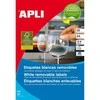 Lipnios etiketės Apli, A4, 25.4x10mm, nuimamos, 189vnt., 25lapai