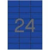 Lipnios etiketės Apli, A4, 70x37mm, 24 etiketės lape, 20 lapų, mėlynos spalvos