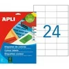 Apli APLI spalvotos etiketės, 70x37 mm, apvalios, žalios, 20 lapų.