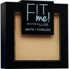 "Maybelline Fit Me Matte - Poreless Powder 250 Sun rusvai gelsvas" matinė pudra