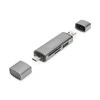 Assmann Electronic DIGITUS DA-70886 Combo kortelių skaitytuvo šakotuvas USB-C+USB 3.0 1x SD 1xMicroSD 1xUSB 3.0 pilkas