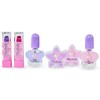 Aquarius MARTINELIA Little Unicorn rinkinys: nagų lakas- 2x 4,5 ml, 2x 2,5 g blizgantys lūpų balzamai ir 2x1,5 g lūpdažis.