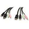 StarTech KVM kabeliai, 1,8m, Juodieji (DP4N1USB6)