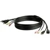 StarTech KVM kabeliai, 1,8m, Juodieji (DP4N1USB6)