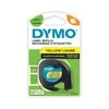 Laminuota juosta etikečių klijavimo aparatams Dymo 91202 LetraTag® Juoda Geltona 12 mm (10 vnt.)