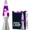 NEW iTotal - Lava Lamp 36 cm - Sidabrinis Base, Violetinė Liquid and Baltas Wax (XL1766)