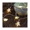 Mondex Elektrinė girlianda STARS, 10 LED, šiltai baltos sp., (elementai 2xAA neįeina), 1,25m + 30cm