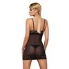 Obsessive - Wonderia chemise & thong juodas L/XL