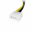 StarTech Molex x2 – PCIe 8 kontaktų, 0,15 m, Geltonas (LP4PCIEX8ADP)