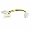 StarTech Molex x2 – PCIe 6 kontaktų, 0,15 m, Geltonas (LP4PCIEXADAP)