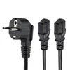 StarTech StarTech 2M SCHUKO CEE7 IKI 2X C13 CORD maitinimo kabelis.