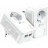TP-LINK | AV1000 2-port Gigabit Passthrough Powerline Starter Kit | TL-PA7027P RINKINYS | 10/100/1000 Mbit/s | Ethernet LAN (RJ-45) jungtys 2 | Nėra „Wi-Fi“ | Papildomas lizdas