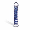 Mėlyna Glas Glas - Mėlyna Spiral Glass Dildo