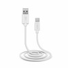Kabelis USB- USB micro SBS, 1m baltas