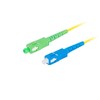 LANBERG šviesolaidinis laidas SM SC/APC-SC/UPC simplex 3m LSZH g657a1 3.0mm geltonas