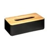 Five_S_Smart Tissue Box juodas ir bambukas