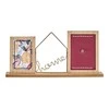 Gift Decor Dovanų dekoro rėmelis nuotraukų rėmelis Home Brown 2 Photo Metal Wood (6 x 21,5 x 46 cm)