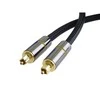 „PremiumCord“ optinis garso kabelis „Toslink“, išorinis skersmuo: 7 mm, aukso ir metalo dizainas + nailonas, 1 m