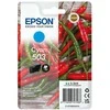 „Tusz Epson Epson 503“ vienkartinė pakuotė – 3,3 ml – žydra – originali – lizdinė pakuotė su RF / garsiniu signalu – rašalo kasetė – skirta „Expression Home XP-5200“, „XP-5205“, „WorkForce WF-2960DWF“, „WF-2965DWF“ spausdintuvams