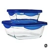 Karščiui atsparus konteineris su dangteliu Cook &amp; Eiti 16,6 X 16,6 cm 0,8 l PYREX