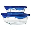 Karščiui atsparus konteineris su dangteliu Cook &amp; Eiti 16,6 X 16,6 cm 0,8 l PYREX