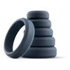 Boners EasyToys 6-Piece Silicone Ring Set - Flexible, Flat Design, Multiple Sizes