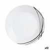 Plokščia lėkštė Arcopal Domitille Negro Dvispalviais stiklas 25 cm (12 vnt.)