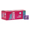 Adore Ribbed Premium Latex Condoms 144 pcs - Transparent, Ribbed Texture, Medium Size