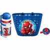Dviračių rinkinys Spiderman (krepšelis, butelis Vanduo, varpelis)