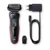 Braun | Shaver | 51-R1000s | Operating time (max) 50 min | Wet &amp; Dry | Juodas/Raudona