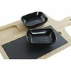 Rinkinys užkandžiams DKD Home Decor Juoda Bambukas Keramikos dirbinys Lenta Natūralus (33 x 19.7 x 3.5 cm) (4 pcs)