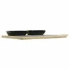 Rinkinys užkandžiams DKD Home Decor Juoda Bambukas Keramikos dirbinys Lenta Natūralus (33 x 19.7 x 3.5 cm) (4 pcs)