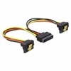 DELOCK Kabelis Power SATA 15 Pin > 2 x SATA HDD mit Metallclip– gewinkelt