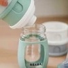 BEABA 4 SKYRIŲ PIENO MILTELIŲ DOZATORIUS IR UŽKANDŽIŲ DĖŽUTĖ, COTTON/SAGE Žalias