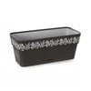Stefanplast Self-watering planter Gaia Antracito Plastmasinis (13,3 x 12,3 x 29,3 cm)