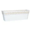 Vazonas/lovelis gėlėms su vandens rezervuaru 50x18x17 cm balta STEFANPLAST