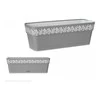 Stefanplast Self-watering planter Gaia Pilka Plastmasinis (19 x 17 x 49,5 cm)