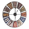 Gift Decor Dovanų dekoro sieninis laikrodis daugiaspalvis retro metalinis (60 x 4,5 x 60 cm)