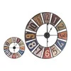 Gift Decor Dovanų dekoro sieninis laikrodis daugiaspalvis retro metalinis (60 x 4,5 x 60 cm)