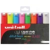 UNIBALL Kridtmarker Uni-ball, skrå, etui a 8 farver