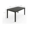 Lauko stalas PROGARDEN SUMATRA 01790, pilkas, 138×80×72 cm