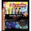 Stabilo Woody Art 3w1 6 col + STABURO pieštukas